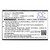 1100mAh Replacement Battery for Rainin E4 pipette, E4 XLS+, E4-BATT, 6109-031