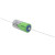Xeno XL-055F battery showing detailed label and axial leads