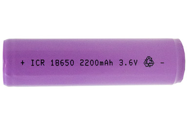 Accu 18650 Li-Ion 2200 mAh - 3,7 V - Flattop - La Boutique Solaire