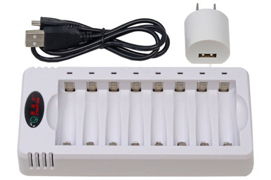 8-Slot AA / AAA NiMH / NiCd Battery Charger