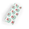 Cavaliers Standing Man Wreath White Wrapping Paper