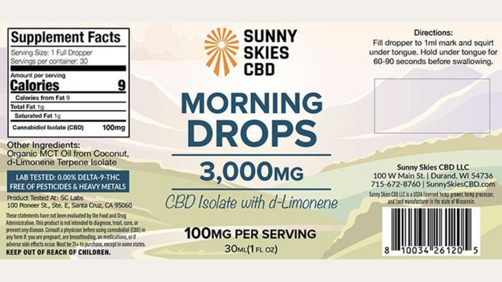 Morning Drops- CBD Tincture- Sunny Skies CBD