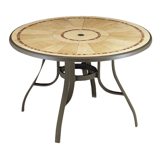 Louisiana 48" Round Table w/Metal Legs