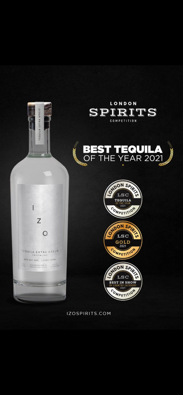 IZO Tequila Extra Añejo Cristalino 750ml - Old Town Tequila