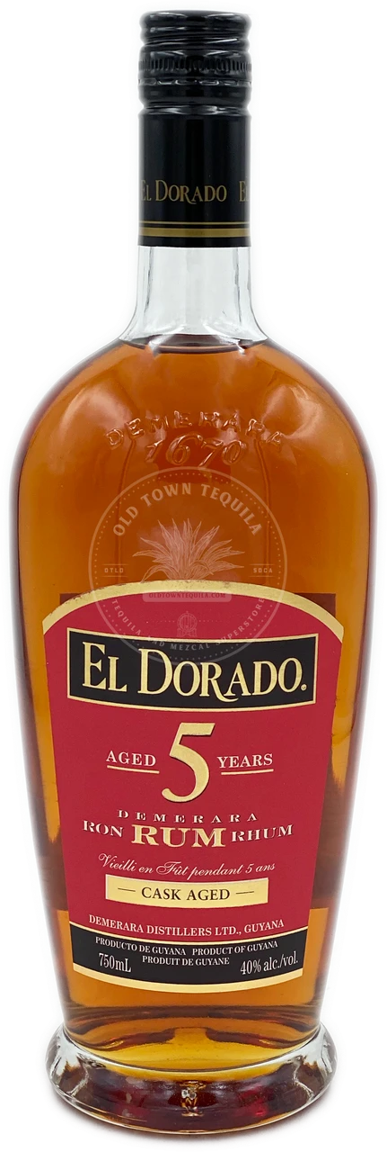 El Dorado Demerara Rum Cask Aged 5 Years 750ml Old Town Tequila el-dorado-demerara-rum-cask-aged-5-years-750ml-old-town-tequila