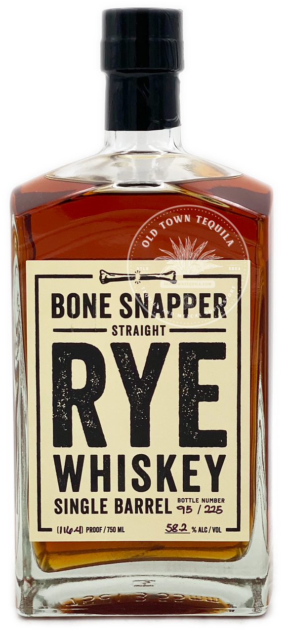 Bone Snapper Single Barrel Straight Rye Whiskey 750ml - Old Town Tequila