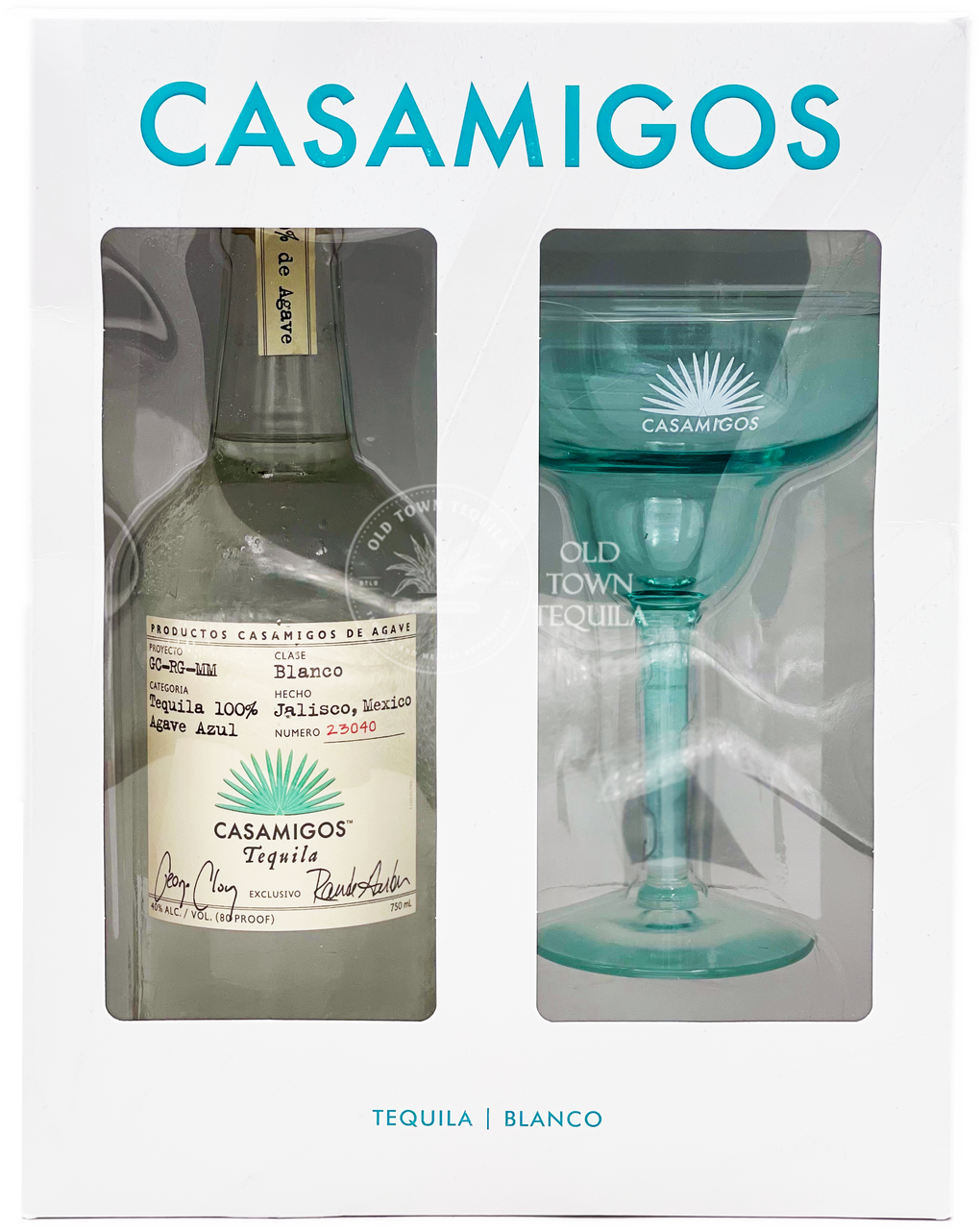 Casamigos Tequila Blanco Gift Set with Margarita Glass - Old Town Tequila