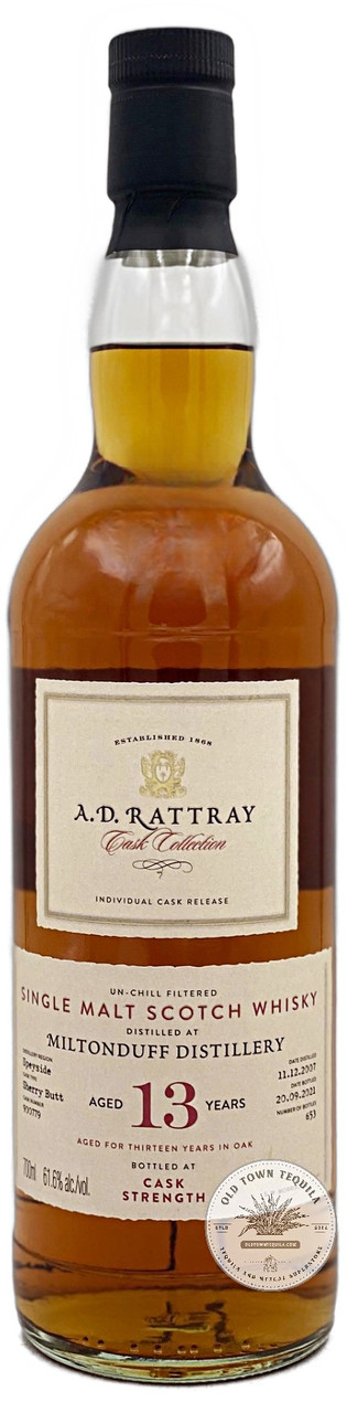 A.D.Rattray Miltonduff Distillery 13 Years Single Malt Scotch