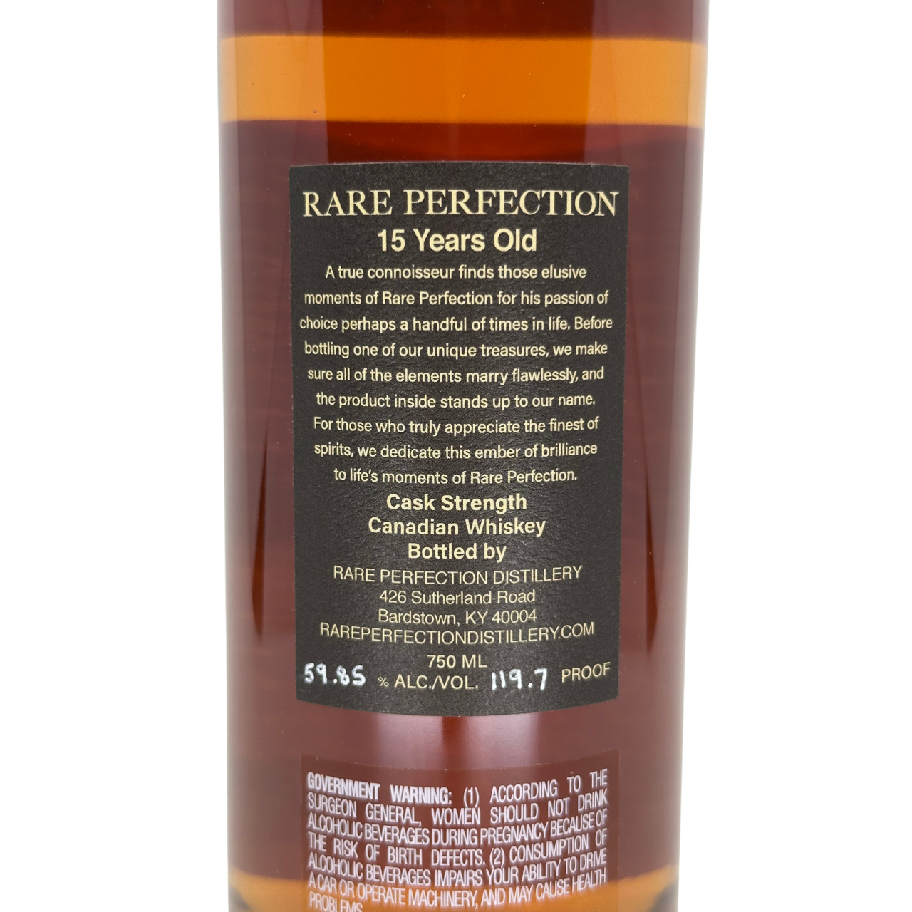 Rare Perfection Canadian Whiskey Cask Strength 15 Year Old Rare Perfection Canadian Whiskey Cask Strength 15 Year Old