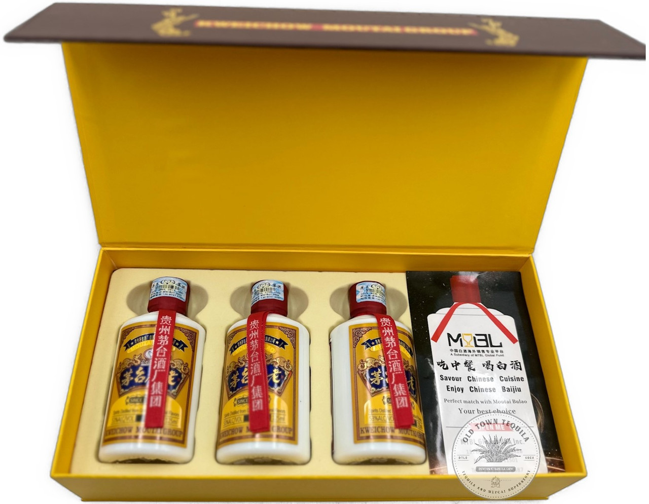 Moutai Bu Lao Jiu gift set of 3 X ml %ABV   Old Town Tequila