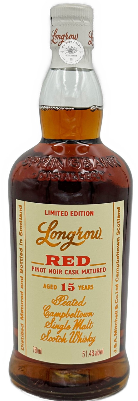 sygdom Velsigne Angreb Longrow Red 15 Year Old Pinot Noir Cask Matured Scotch Whisky - Old Town  Tequila