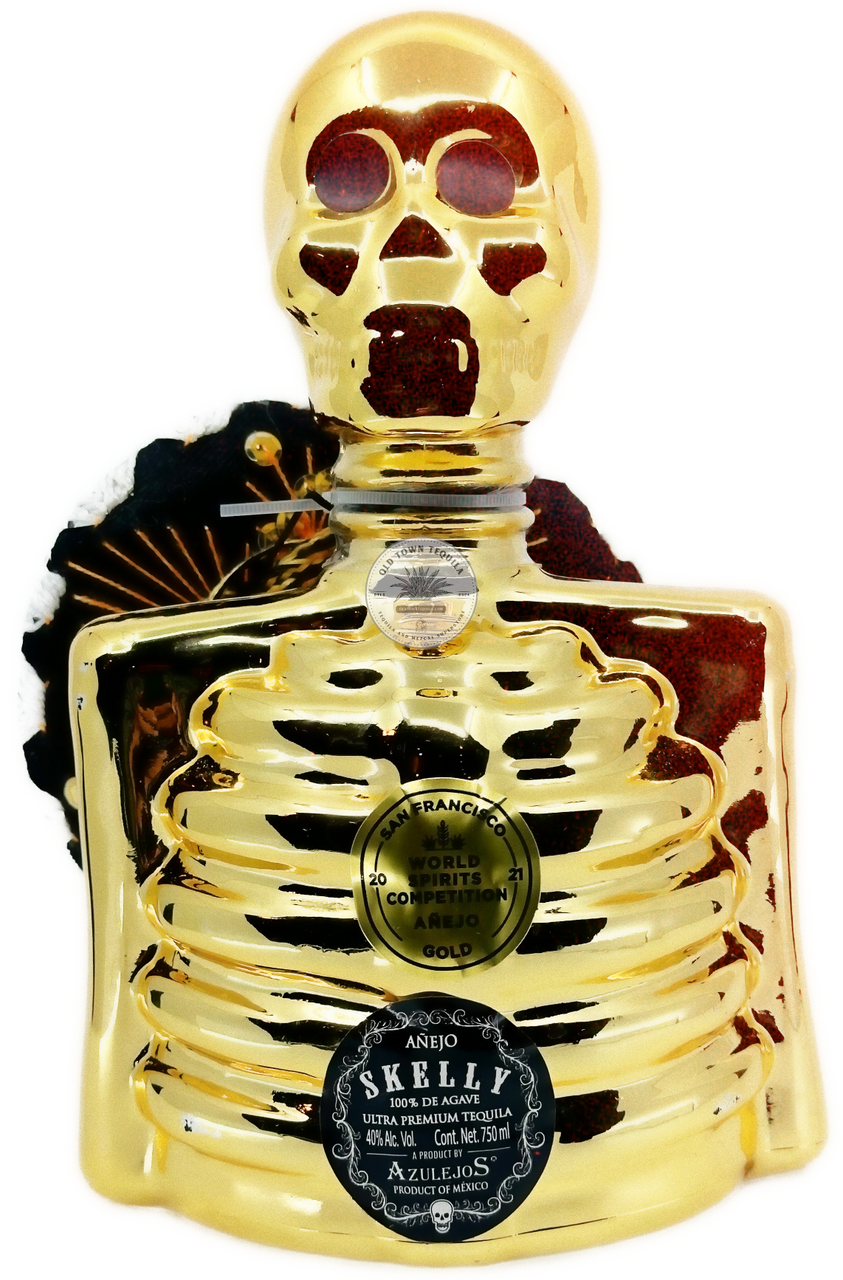 Azulejos Skelly Anejo Tequila Gold Edition Old Town Tequila