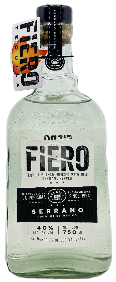 Fiero Serrano Blanco Tequila 750ml - Old Town Tequila