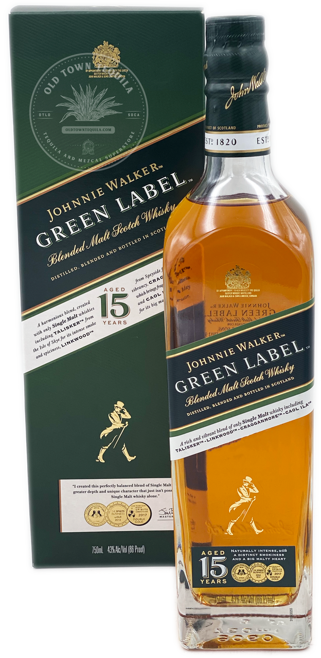 Johnnie Walker Green Label Blended Malt Scotch Whisky Aged 15