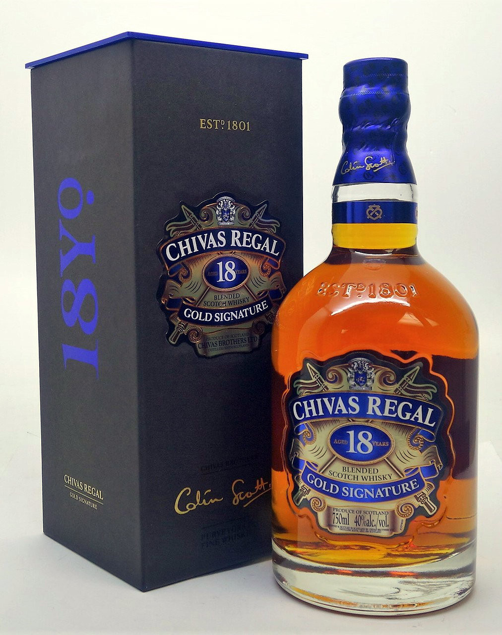 Chivas Regal 18 Years - Blended Scotch Whisky, Gold Signature - Old Town  Tequila