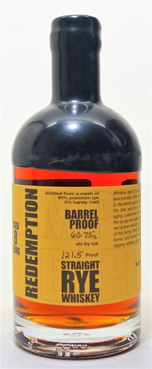 Redemption Rye 8 Years Whiskey Barrel Proof Old Town Tequila