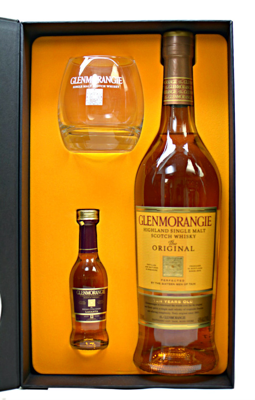 Glenmorangie Single Malt Scotch The Original 10 Years Old The Pioneer Set W  1 Quinta Ruban & 1 50ml Lasanta 750ml