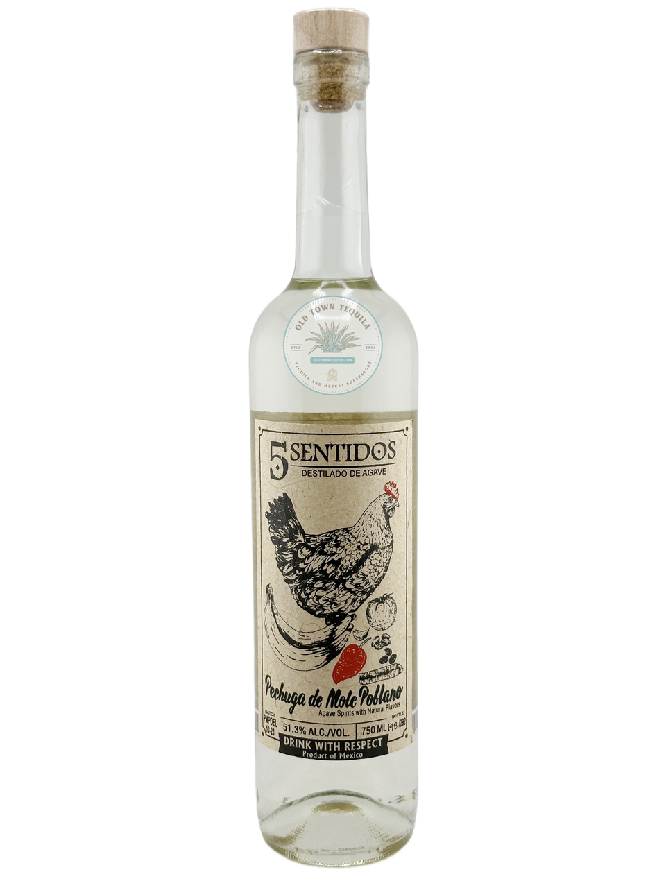 5 Sentidos Pechuga de Mole Poblano Mezcal 750ml - Old Town Tequila