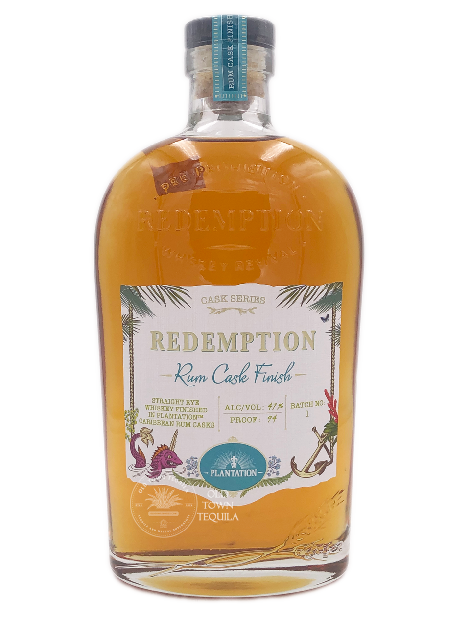 Redemption Rum Cask Finish Straight Rye Whiskey 750ml Old Town Tequila