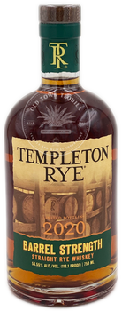 Templeton Rye 2020 Barrel Strength Straight Rye Whiskey 750ml