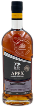 M&H Apex Pomegranate Wine Cask Single Malt Israeli Whiskey 750ml
