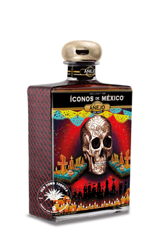 Iconos de Mexico Day of the Dead Calavera Tequila Añejo 750ml