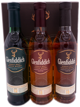 Glenfiddich Single Malt Scotch Whisky Set 3X200ml (12, 15, 18yr)