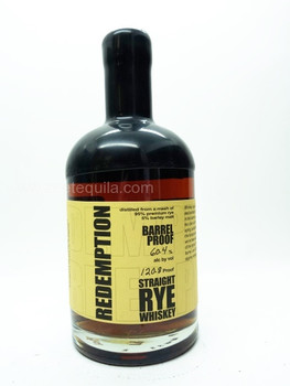Redemption Barrel Proof Straight Rye Whiskey