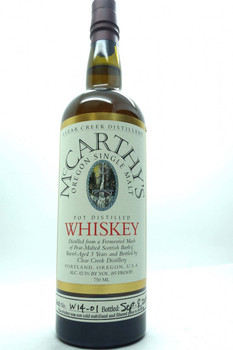 McCarthy's Oregon Single Malt whiskey