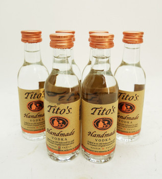 Tito's Vodka 50 ML. (6 Bottles)