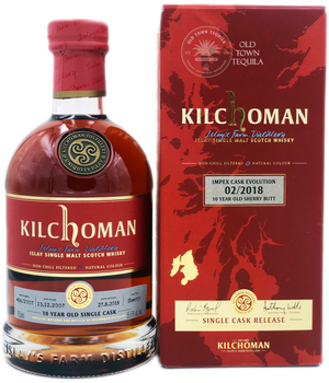 Kilchoman Islay Single Malt Scotch Whisky Impex Cask Revolution  2/2018 10 Year Old Sherry Butt Single Cask Release 
