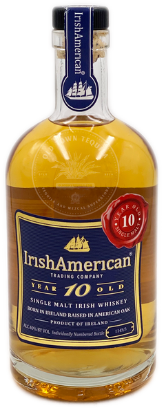 IrishAmerican 10 Year Old Single Malt Irish Whiskey 750ml