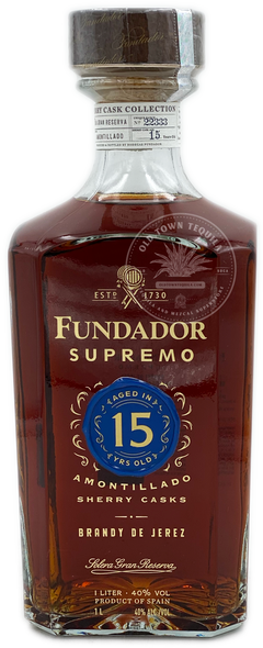 Fundador Supremo 15  Year Amontillado Sherry Casks Brandy 1L