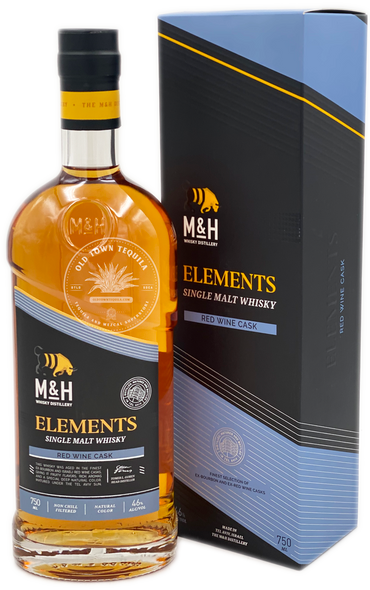 M&H Elements Red Wine Cask Single Malt Israeli Whiskey 750ml