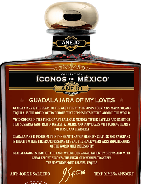Iconos de Mexico Guadalajara Of My Loves Tequila Añejo 750ml