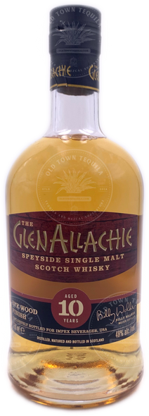 The GlenAllachie Speyside Single Malt Scotch Whisky Rye Wood Finish 10yr 750ml