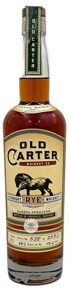 Old Carter Straight Rye Whiskey Batch# 10