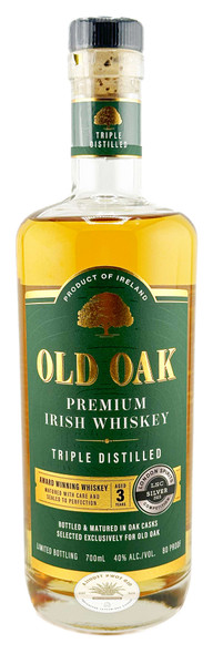 Old Oak Premium Irish Whiskey Aged 3 Years 700ml