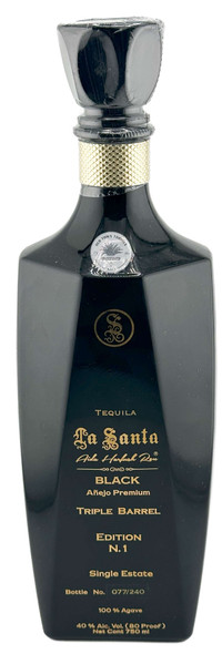 La Santa Black Triple Barrel Anejo Tequila