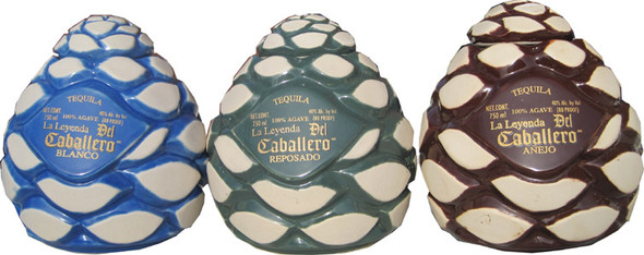 La Leyenda del Caballero ANEJO Ceramic Agave Heart Bottles 750ml.
