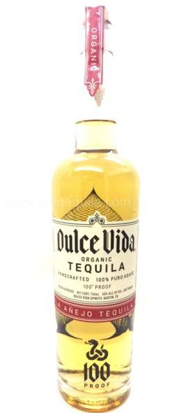 Dulce Vida Organic Anejo tequila 100 proof