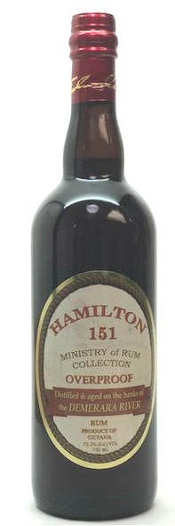 Hamilton Rum Over proof 151