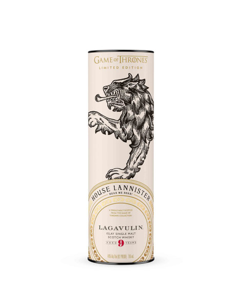 Lagavulin House Lannister 9 Year Scotch Box Front Lagavulin House Lannister 9 Year Scotch Box Front