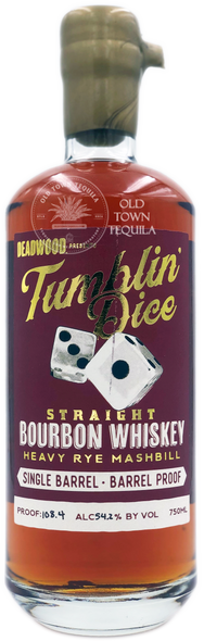 Deadwood Tumblin Dice Straight Bourbon Whiskey Heavy Rye Mashbill 750ml