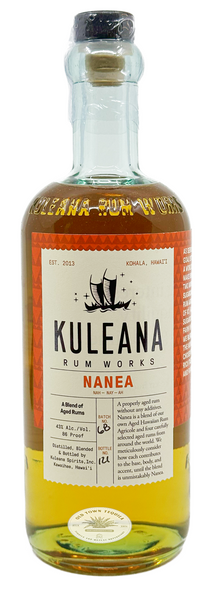 Kuleana Rum Works Nanea A Blend of Aged Rums Aged 2 Years 750ml