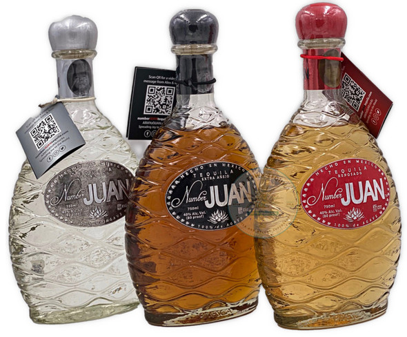 Number JUAN Tequila Set 3 Bottles