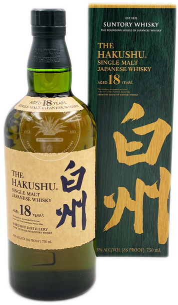 Suntory The Hakushu Single Malt Japanese Whisky Aged 18 Years 750ml