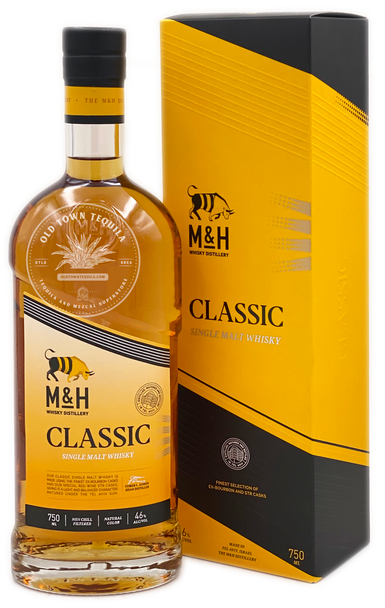 M&H Classic Single Malt Israeli Whiskey 750ml