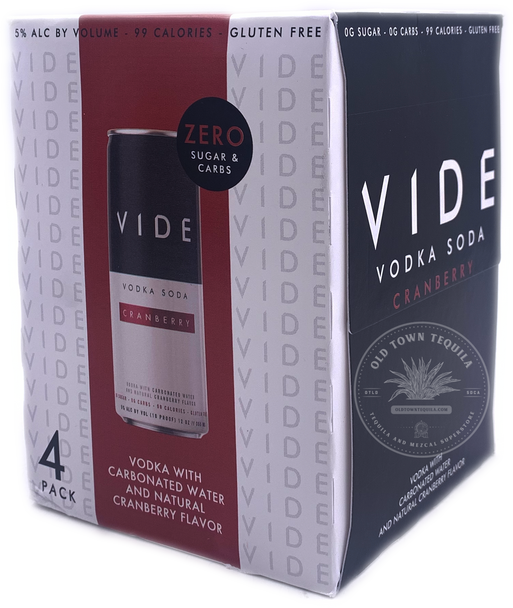 VIDE Cranberry Vodka Soda (4-Pack)
