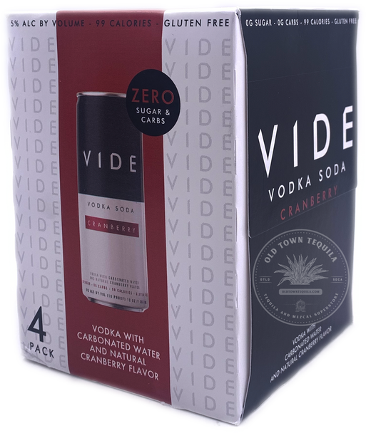 VIDE Cranberry Vodka Soda (4-Pack)